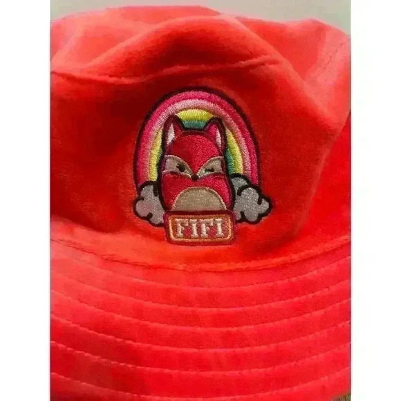 Squishmallows Women's Fifi the Fox Pink Velour Soft Bucket Hat - Picture 2 of 8